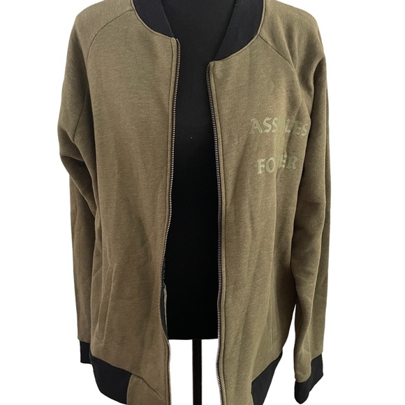 Assholes live forever Zip Up Sweater Jacket size XL - Picture 1 of 11